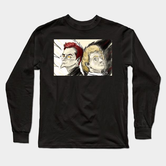 Crowley and Aziraphale Long Sleeve T-Shirt by AC Salva